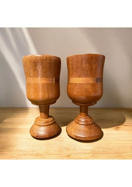 🌿 El Yapımı Ireko Ağacından Ahşap Bardak