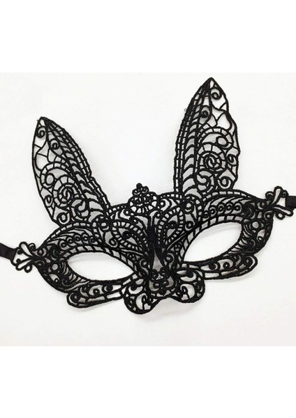 Siyah Renk Dantel Kesim Dantel Işlemeli B Parti Maskesi 7 No fiyatları