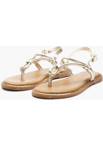 Majensia 141522 Parmak Arası Sandalet Hakiki Deri Altın fiyatları