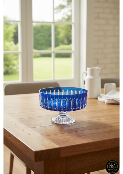 Kristal Kesme Dekor Sofra Kase Sunumluk Meyvelik 25CM