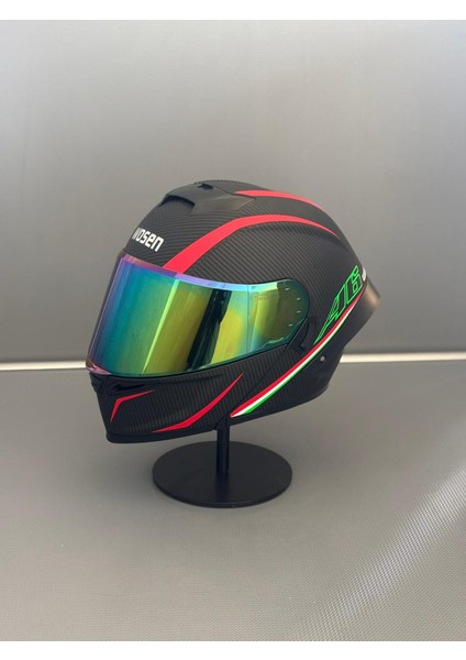 WS-202 Güneş Gözlüklü Çene Açılır Kask Renkli Vizörlü A6