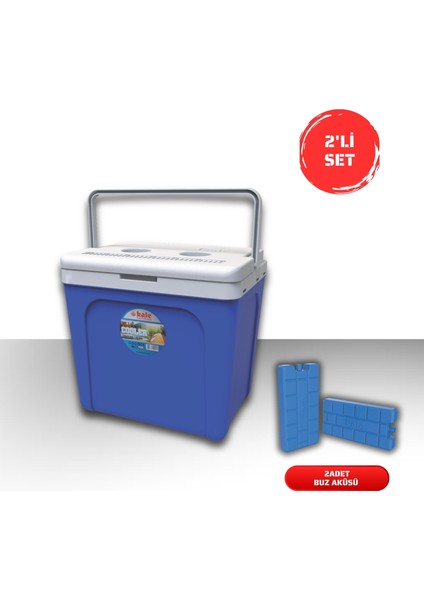 Buzluk Termos Set-25 Lt Buzluk Termos Eps (1066 Coolerbox) +2 Adet K-250 Buz Aküsü