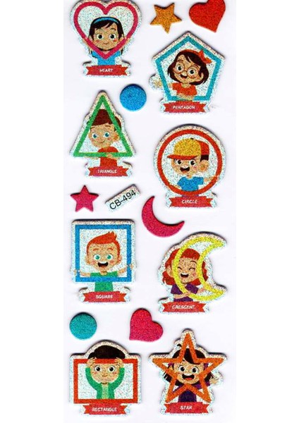 Sticker Kabartmalı Sticker Defter Planlayıcı Etiket (CB494) 16X7 Cm- Ingilizce Şekiller fiyatları
