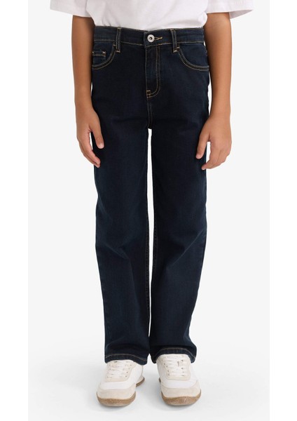 Erkek Çocuk Straight Fit Düz Paça Jean Pantolon G3258A825WN modelleri