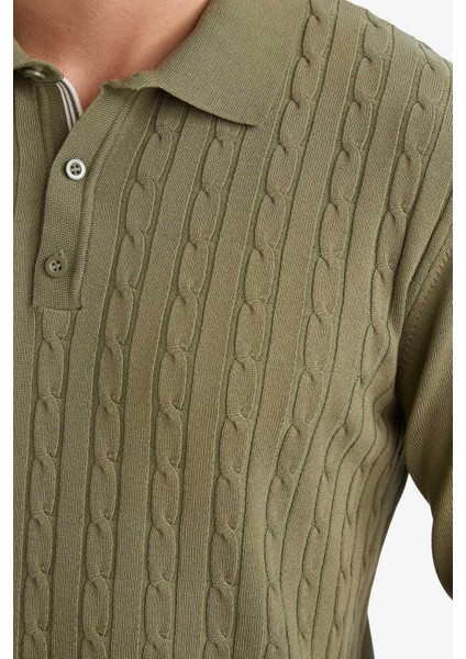 Standart Fit Polo Yaka Triko Kazak G2455AX25AU