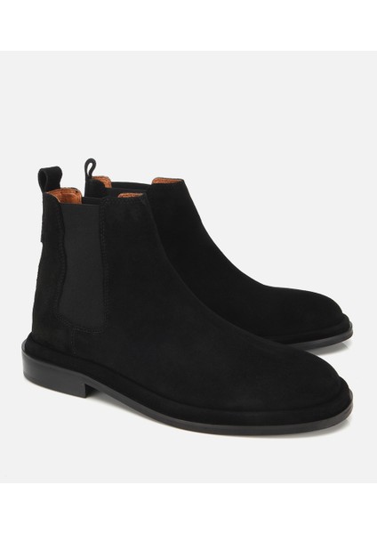 02BOH312240A100 ERKEK Süet Deri Siyah Lastik Detaylı Chelsea Bot fiyatları