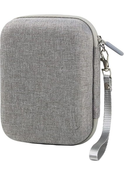 Kamera Sert Kılıfı, Fermuarlı Ağ Cep USB Kablosu ve Piller Için, Askılı Sert Taşıma Çantası, Ile Uyumlu Anında Fotoğraf Makinesi (Gri)