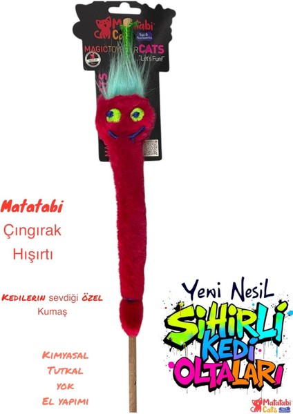 Olta Zobi (Hışırtılı,çıngıraklı ,matatabi Li,muhteşem Kumaşlı Kedi Oltası)