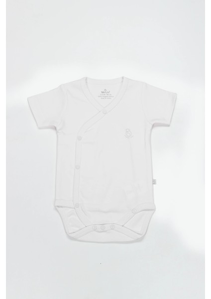 Organik Natural Basic Style Kruvaze Yarım Kol Body BS17101 Beyaz