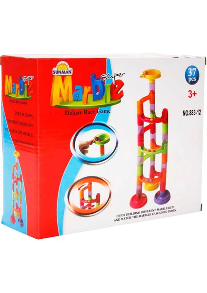 Bilye Yarışı Parkur Yapım Seti 37 Parça modelleri