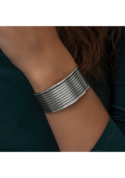 925 Ayar Gümüş Eskitme Desenli Kadın Bilezik T6857 (800800) indirimleri