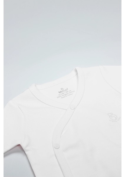 Organik Natural Basic Style Kruvaze Yarım Kol Body BS17101 Beyaz fiyatları