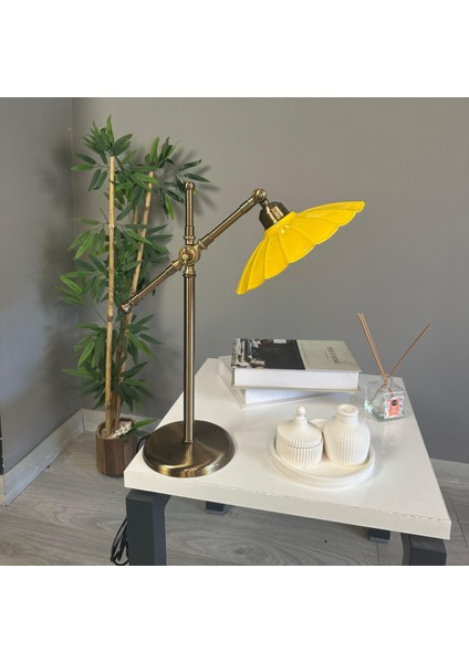 Risso Sarı Masa Lambası Dekoratif Abajur Çocuk Odası Başucu Lambası Okuma Lambası fiyatları