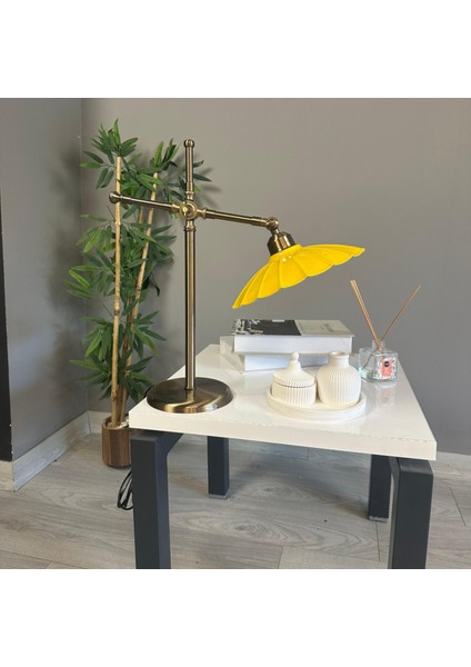 Risso Sarı Masa Lambası Dekoratif Abajur Çocuk Odası Başucu Lambası Okuma Lambası fırsatları