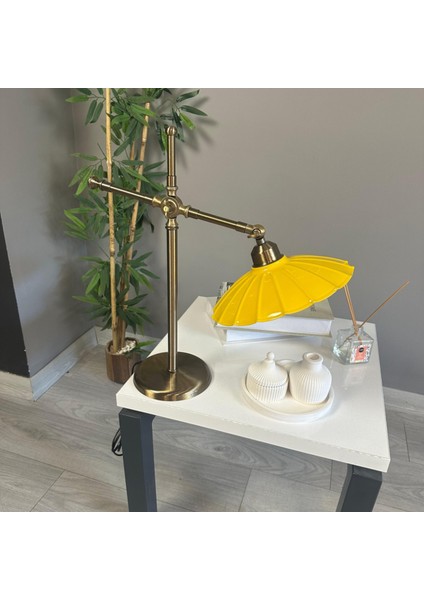 Risso Sarı Masa Lambası Dekoratif Abajur Çocuk Odası Başucu Lambası Okuma Lambası indirimleri