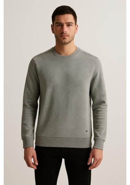 Troy Erkek Slim Fit Uzun Kol Sıfır Yaka SWEATSHIRT-7442 modelleri