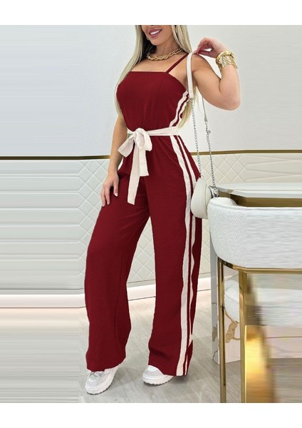 Kadın Ip Askılı Straplez Belden Kuşaklı Viskon Iki Iplik Tulum fiyatları