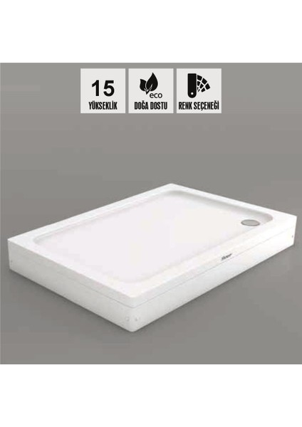 Mode Düz Zemin Dikdörtgen Duş Teknesi, Panelli fiyatları
