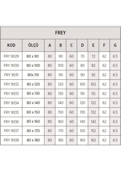 Frey Dikdörtgen Slimblok Duş Teknesi, Monoblok modelleri