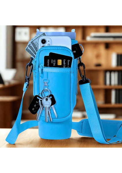 Stanley Quencher Pipetli 1.18 Lt Termos Kılıfı Omuz Askılı Termos Çanta Fermuarlı Cepli Kılıf Çanta modelleri