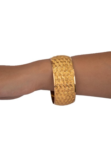 40 Gram (Gr) 40MM Kristal Desen Mega Bilezik 22 Ayar Yatırımlık Işçiliksiz modelleri