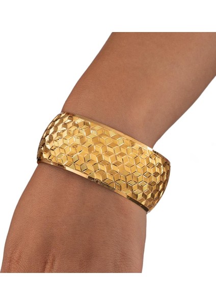 40 Gram (Gr) 40MM Kristal Desen Mega Bilezik 22 Ayar Yatırımlık Işçiliksiz fırsatları