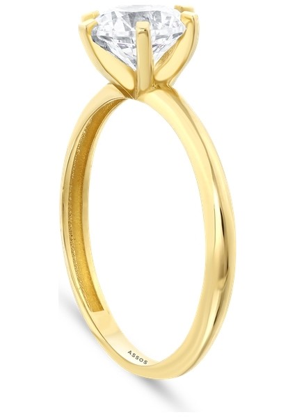 Altın Tektaş Yüzük - 14K fiyatları