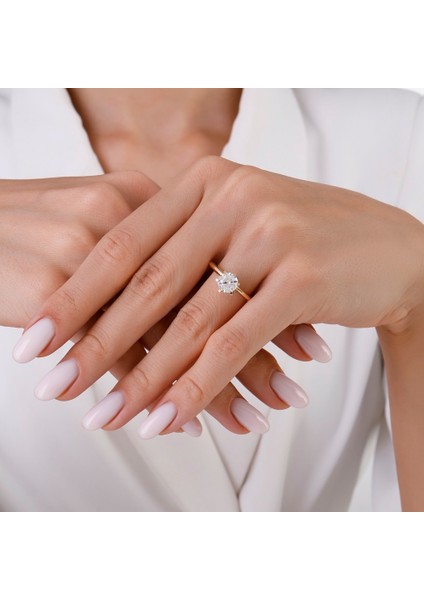 Altın Tektaş Yüzük - 14K modelleri