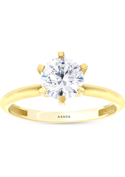 Altın Tektaş Yüzük - 14K indirimleri