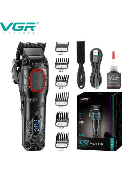 V-016 Bldc Motor 7000RPM Berber Erkekler Için Şarj Edilebilir Profesyonel Saç Kesme Makinesi fiyatları
