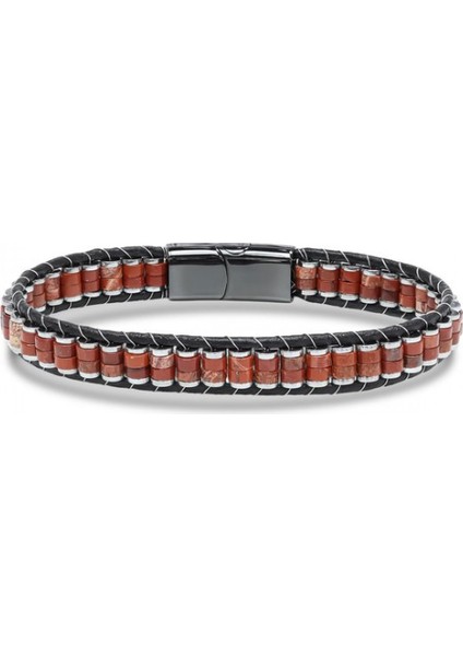 Kırmızı Jasper & Hematit Çelik Örgülü Deri Bileklik 9592B22D6 fırsatları