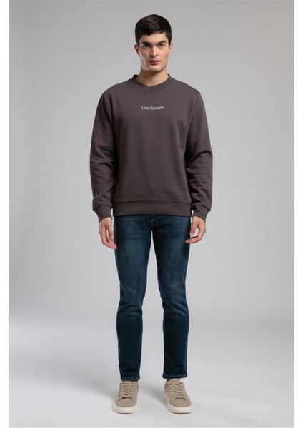 Dorres Erkek O Yaka Sweatshirt Kahve