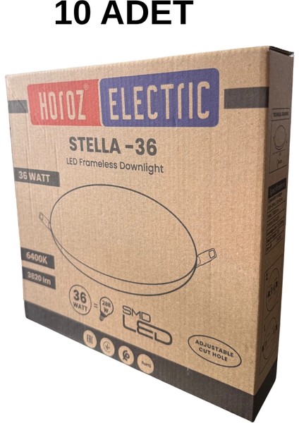 Horoz Stella-36 Sıva Altı Ayarlanabilir 36 Watt LED Panel | Beyaz Işık - 10’lu Paket fiyatları