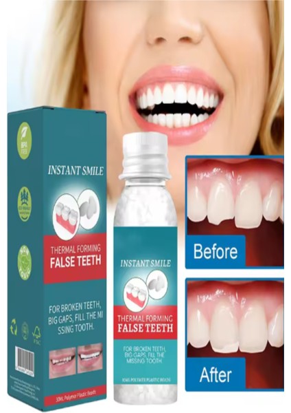 30 ml Katı Yapıştırıcı Protez Yapıştırıcı Seti Şişelenmiş Diş Tamir Kiti Diş Yapma Seti