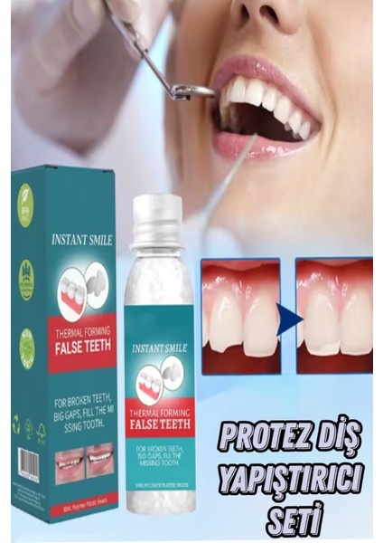 30 ml Katı Yapıştırıcı Protez Yapıştırıcı Seti Şişelenmiş Diş Tamir Kiti Diş Yapma Seti