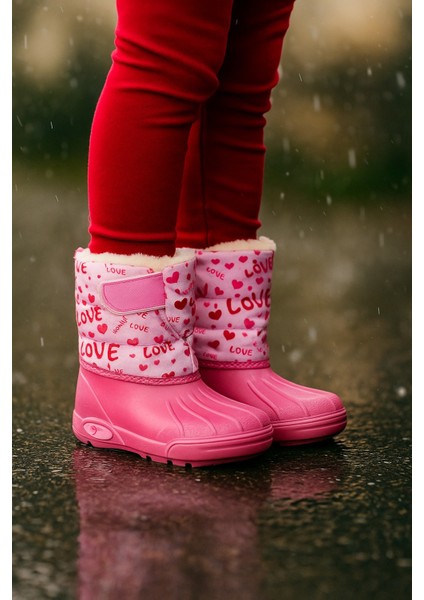 Kışlık Kız Erkek Çocuk Içi Sıcak Astarlı Kar Bot Çizme