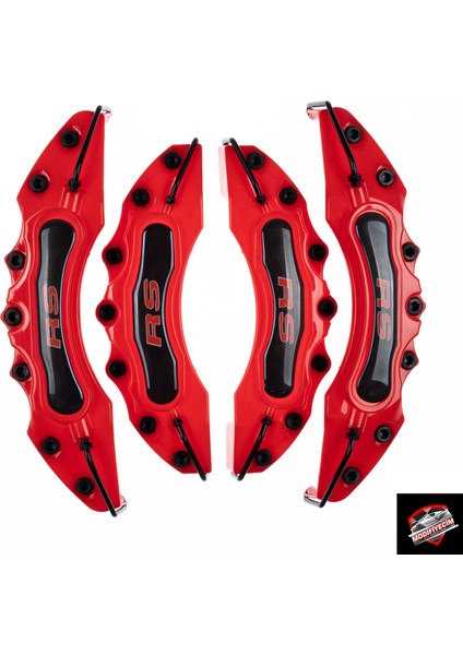 Kırmızı Ford Rs (Kırmızı) 4'lü Kaliper Seti Yapıştırma Logolu