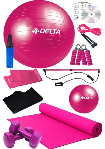12 Li Pilates Studio Aleti Barı Pilates Seti Pilates Minderi 1 kg Dambıl Plates Topu Seti fırsatları