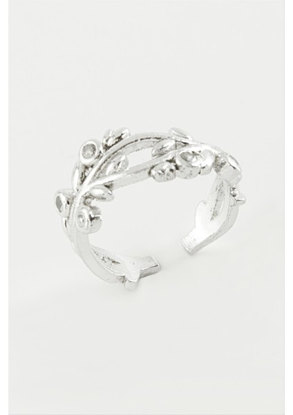 Ağaç Taşlı Metal Yüzük