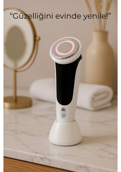 7’si 1 Arada Cilt Bakım Cihazı – LED Işık, Masaj, Gözenek Sıkılaştırma, Siyah Nokta Temizleme, Göz Altı Bakımı
