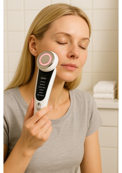 7’si 1 Arada Cilt Bakım Cihazı – LED Işık, Masaj, Gözenek Sıkılaştırma, Siyah Nokta Temizleme, Göz Altı Bakımı