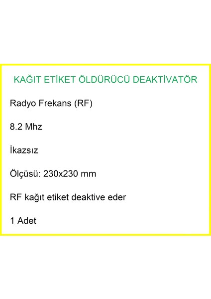 Kağıt Etiket Öldürücü Deaktivatör Rf Radyo Frekans Ikazsız fiyatları