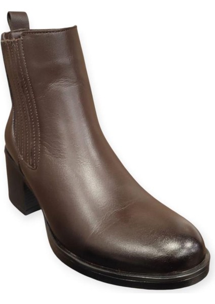 25021503K Topuklu Klasik Deri Kadın Bot fiyatları