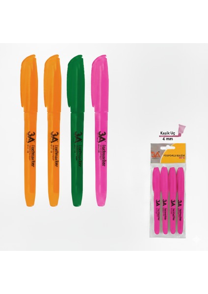 Fosforlu Kalem 4'lü