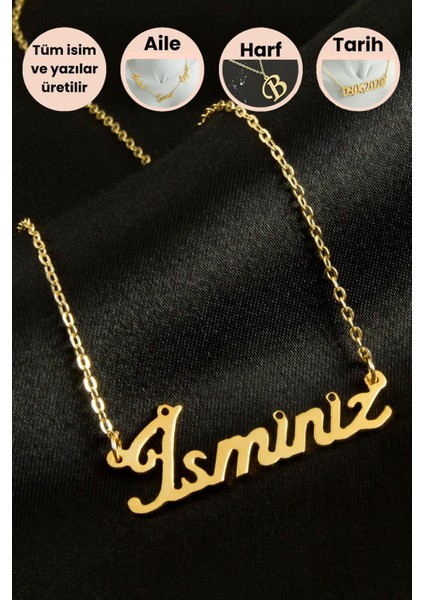 Kişiye Özel Isim Yazılı Kolye