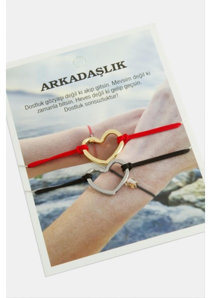 2 Adet Kalp Ip Bileklik
