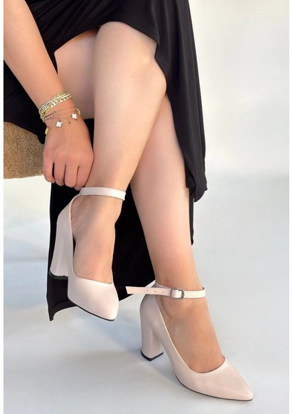 Rity Bej Cilt Topuklu Ayakkabı