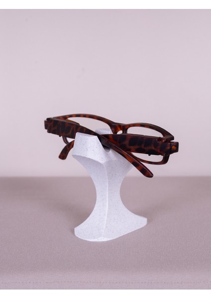 3D Baskı Gözlük Standı Beyaz Gözlük Organizer Masaüstü Dekoratif Aparat Tutucu Askı (Uzun) modelleri