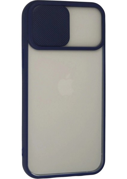 iPhone 13 Pro Max Kılıf Palm Buzlu Kamera Sürgülü Silikon - Lacivert (K95) fiyatları