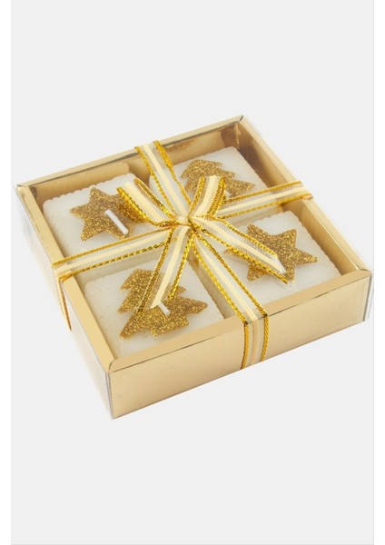 Yıldız Ağaç Mum 4 Adet